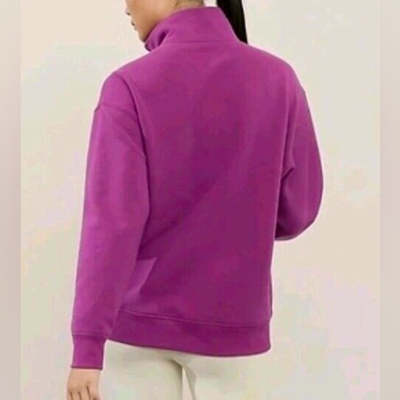 Athleta Purple Half-Zip Pullover Sweatshirt - Picture 3 of 14